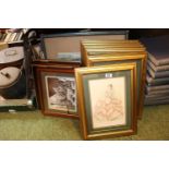 Collection of assorted Framed pictures and prints inc. Fashion Prints