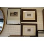 2 Signed David Goddard prints and a signed Etching of Setters
