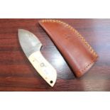 Vintage Perkin Skinning Knife with Leather Sheaf