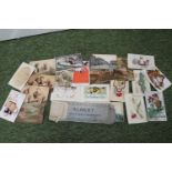 Collection of WW1 Silk Postcards and other Early 20thC Postcards