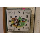 Mary Had a Little Lamb Ceramic Wall clock Foreign Made
