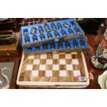 Marble Chess board and Hellenic Chess pieces