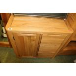 John Lewis French Oak Drawer and cupboard unit
