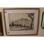 Albert Edmund Sardin framed Pen and Ink dated 1878