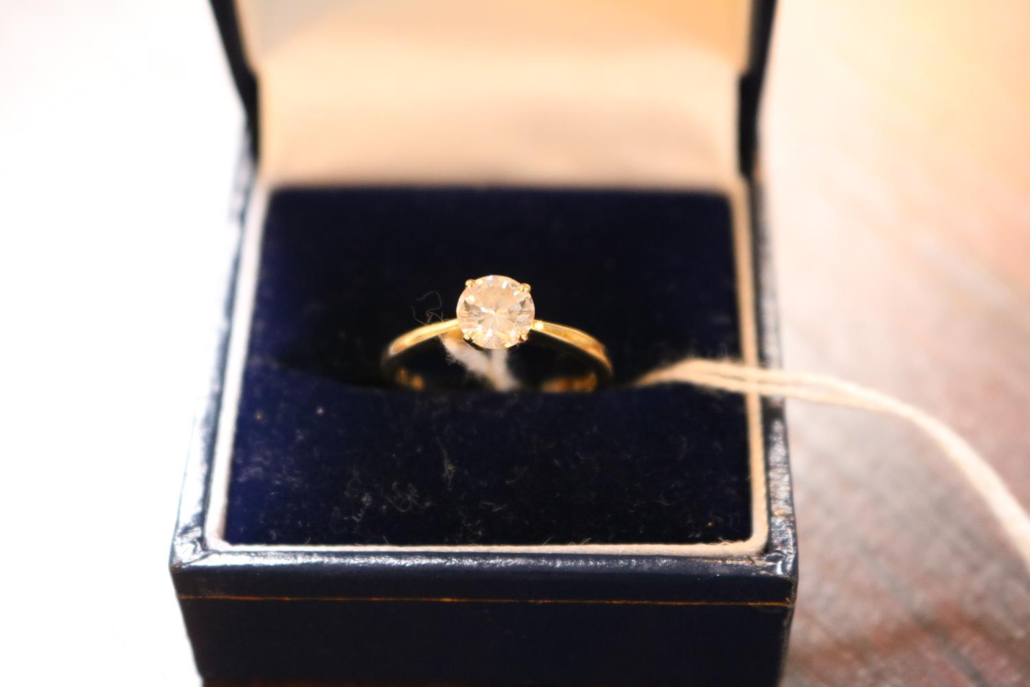 Ladies 0.65ct Diamond set Solitaire ring estimated G/H Si/Vs Size I 2.6g total weight