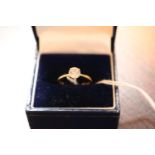 Ladies 0.65ct Diamond set Solitaire ring estimated G/H Si/Vs Size I 2.6g total weight