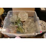 Box of assorted Cut and Pressed glassware