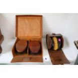 Leatherette case of Clothes brushes and another case