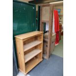 Pine Bookcase and a 4 Fold screen