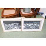 2 Framed African Pictures depicting Fruit sellers and Fishermen