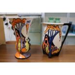 Lorna Bailey Chetwynd vase and a Cottage with Tall trees pattern jug