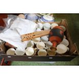 Collection of assorted Ceramics and bygones inc. Bishops Waltham Terracotta Vase, 1820s