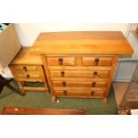 Modern chest of drawers and matching side unit