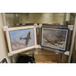 Collection of framed original Paintings by R Taylor of WWII Aircraft