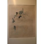 Jacques Villon "Mes Petites Amies," mounted and framed