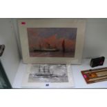 F.L. BLANCHARD (19th/20th.C.) 2 Maritime watercolours