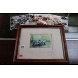 1937 German Grand Prix Rosemeyer Union signed and dated 8 of 100 and 3 Sepia Mac Laren F2