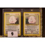 1999 Pokemon Game Card, Chansey, Holograpic (2 Duplicates)
