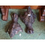 Pair of Very Large Cast Iron Bath or Furniture feet of Claw form