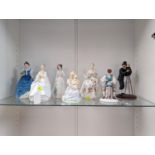 Collection of 5 Royal Doulton figurines, Coalport figurine and The Fairweather collection