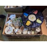 2 Boxes of assorted Ceramics inc. Royal Worcester Coffee cans
