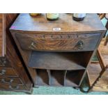 Art Deco Hall unit of single drawer with pigeon hole to base