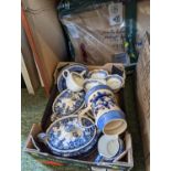 Collection of assorted Blue & White tableware and assorted Ephemera