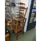 2 Antique chairs and a Wine rack