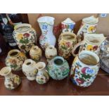 Collection of Radford and H J Woods Floral and Indian Tree pottery