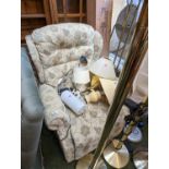 Upholstered reclining electric Elbow chair