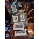 Collection of assorted 19thC Framed and mounted engravings