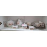 Furstenberg Tea Set tea with rose knops and scenic decoration marks to base