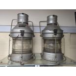 Large Anchor Ships Lamp and a Not Under Command Ships Lamp 50cm in Height