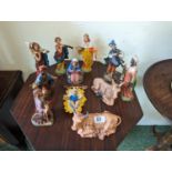 Vintage Nativity scene in cast plastic