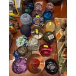 Collection of assorted Glass paperweights inc Caithness