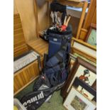 Collection of Ben Hogan Golf Clubs and assorted Sports Rackets