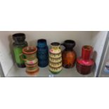 Collection of West German and Mid Century other Vases (6)