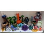 Collection of Art Glass 19thC and later inc Mdina, Heavy Puffin sculpture etc