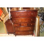 Stag Chest of Drawers with brass drop handles