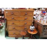 Victorian Chest of 2 over 4 drawers with turned handles