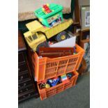 2 Large Boxes of Vintage Toys inc Duplo, Tonka Truck etc