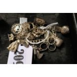 Ladies Silver Charm Bracelet 38g total weight