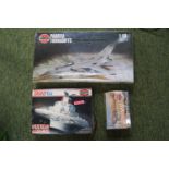 Boxed Airfix Panavia Tornado F3, Airfix Snapfix Flying Saucer & Matchbox Hurricane