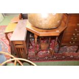 Mahogany Octagonal table and a Sutherland table