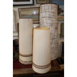 Collection of Retro 1970s Tall Lamp Shades