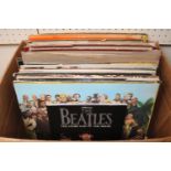 Box of assorted Vinyl Records Beatles, The Who etc