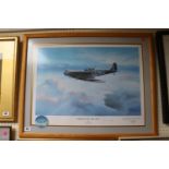 Framed 'Tribute to the Few' by Keith Hill signed in Pencil