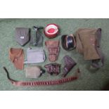 Collection of Military Gun Holsters, Belts, Water bottle etc