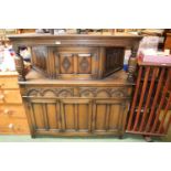 Oak Court Cabinet with panelled doors