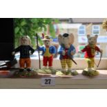 Set of 4 Royal Doulton Rupert figurines